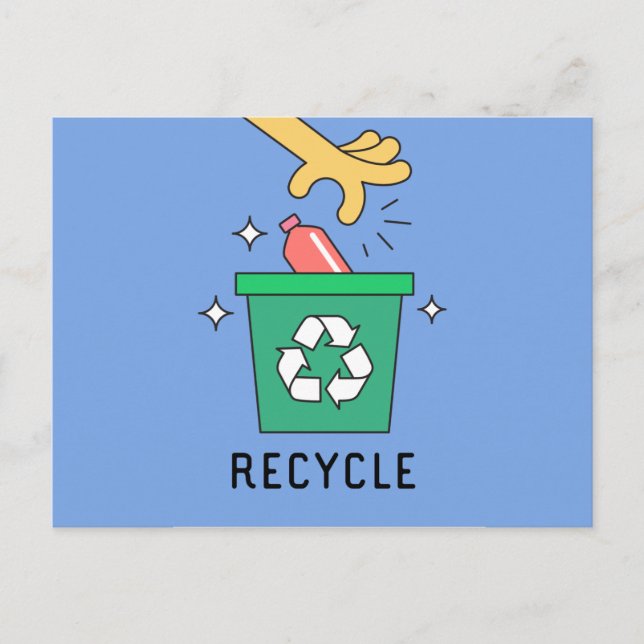 Carte Postale Recycler // Sensibilisation aux changements climat (Devant)