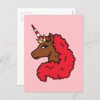 Red Afro Unicorn
