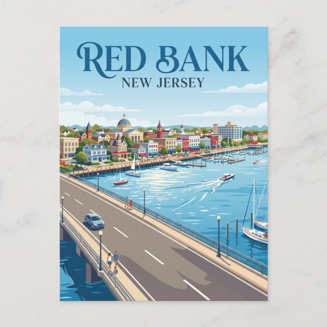 Carte Postale Red Bank New Jersey (Devant)