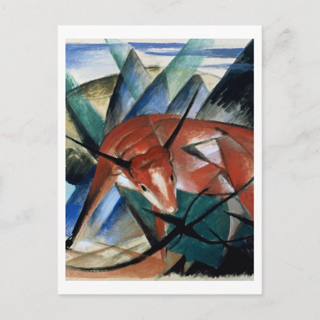 Carte Postale Red Bull (gouache sur papier) (Devant)