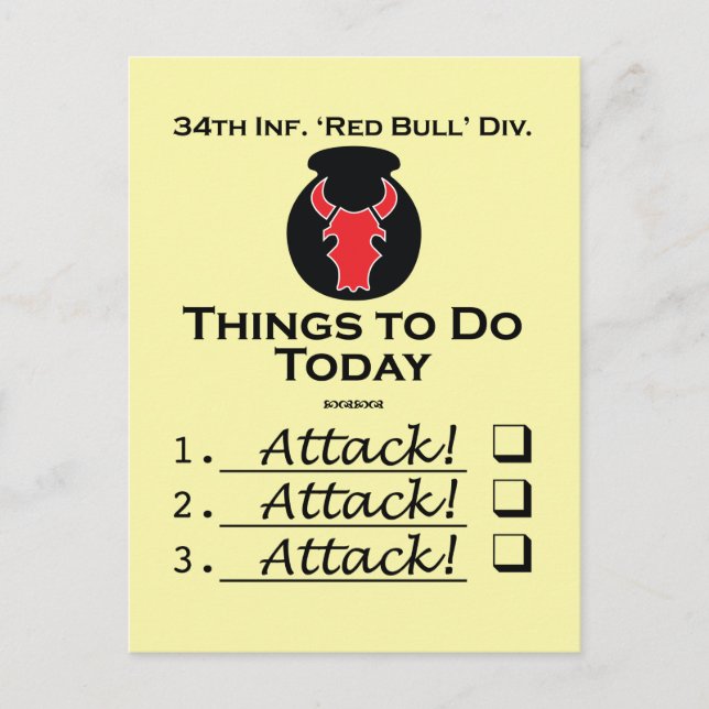 Carte Postale Red Bull Things-to-Do postcard (Devant)