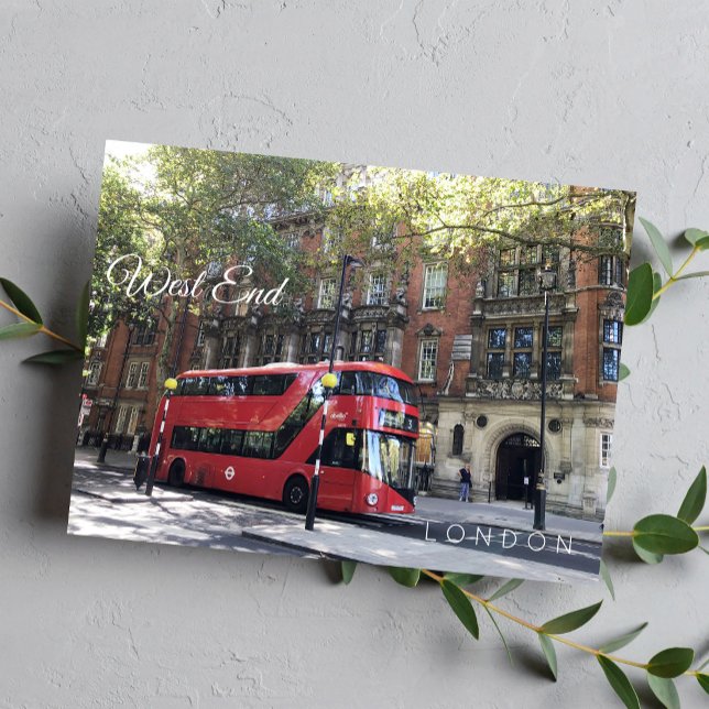Carte Postale Red Bus à LONDON West End Kensington photographie (Créateur téléchargé)