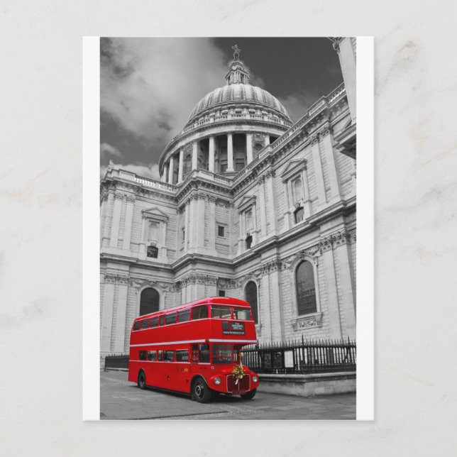 Carte Postale Red Bus et St Pauls Uni(plusieurs images sélection (Devant)