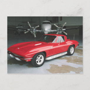 Carte postale Red Chevrolet Corvette