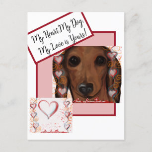 Carte Postale Red Dachshund