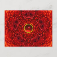 RED DAHLIA ET RUBY GEMSTONE Floral