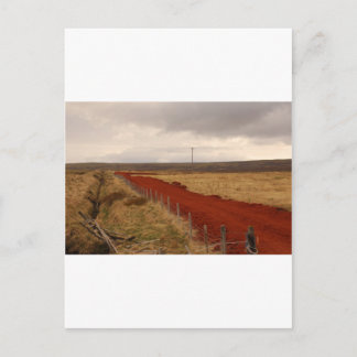 Carte Postale Red Dirt Road In Iceland