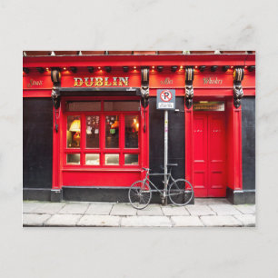 Carte Postale Red Dublin Pub