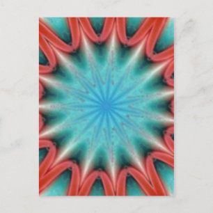 Carte postale Red et Blue Starburst