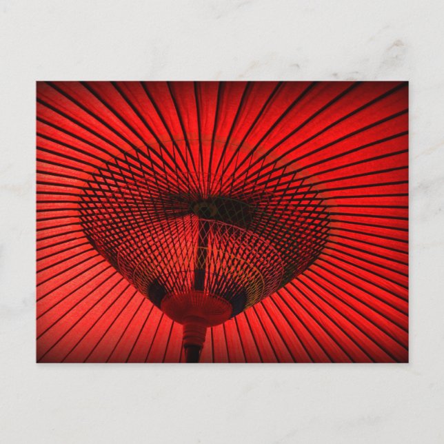 Carte Postale Red Geisha Parasol (Devant)