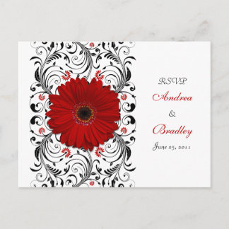 Carte postale Red Gerbera Daisy RSVP