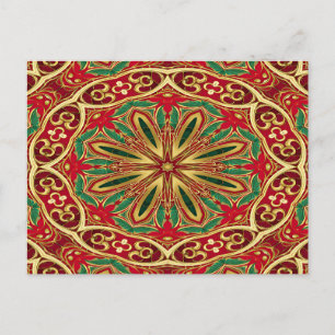 Carte postale Red Gold Christmas Holiday
