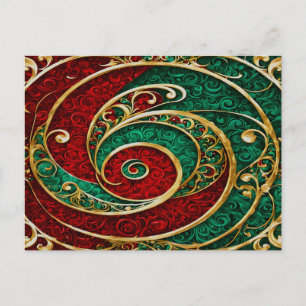 Carte postale Red Gold Green Christmas