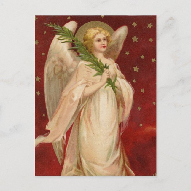 Carte Postale Red Gold Victorian Christmas Angel (Devant)