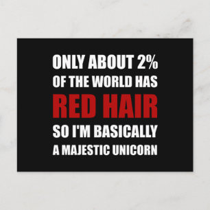 Carte Postale Red Hair Majestic Unicorn