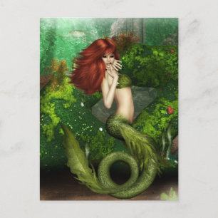 Carte postale Red Haired Mermaid