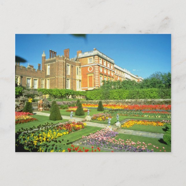 Carte Postale Red Hampton Court, Surrey, fleurs d'Angleterre (Devant)