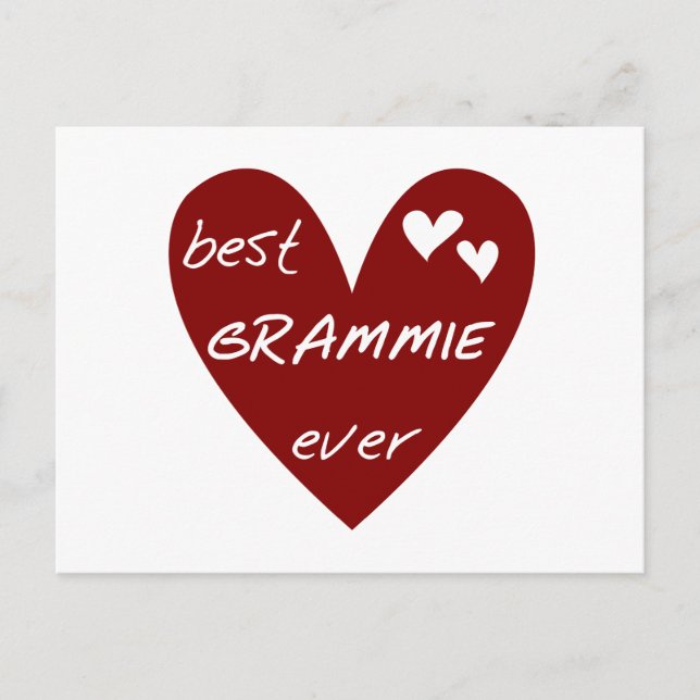 Carte Postale Red Heart Best Grammie Ever T-shirts et cadeaux (Devant)