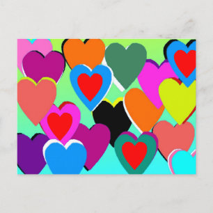 Carte postale Red Heart ~ modèle personnalisable