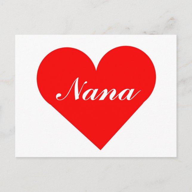 Carte postale Red Heart Nana (Devant)