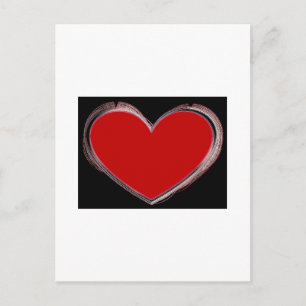Carte postale Red Heart White Pop Art Love