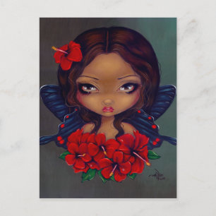 Carte postale "Red Hibiscus Fairy"