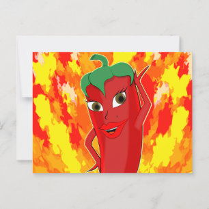 Carte Postale Red Hot Chili Pepper Diva