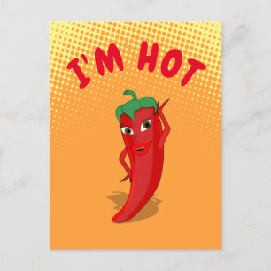 Carte postale Red Hot Pepper Diva Gradient