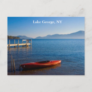 Carte Postale Red Kayak sur le lac George, NY