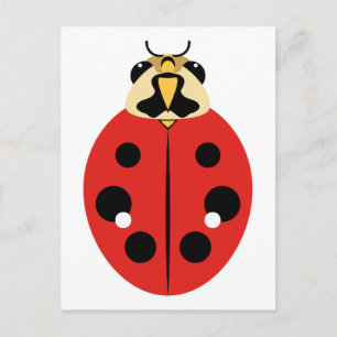 Carte Postale Red Ladybug Beetle