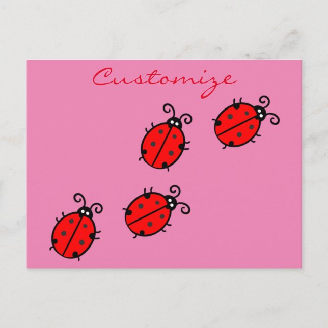 Carte Postale Red Ladybugs Crawling Thunder_Cove (Devant)