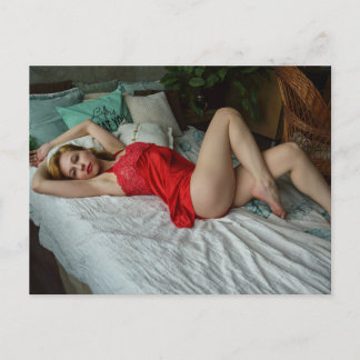 Carte postale Red Lingerie Model Photography