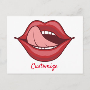 Carte Postale Red Lips Open Mouth Thunder_Cove