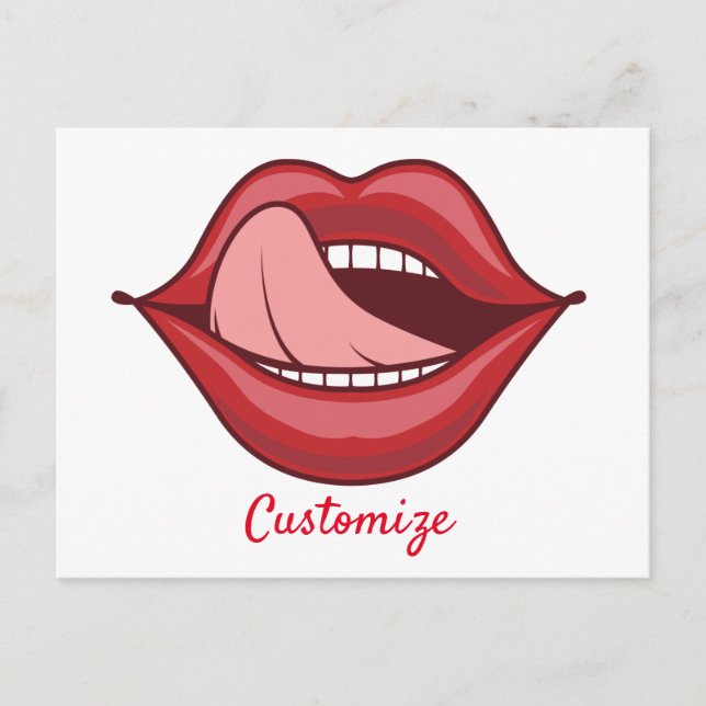 Carte Postale Red Lips Open Mouth Thunder_Cove (Devant)