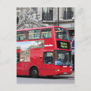 Carte Postale Red London Double Decker Bus, Angleterre