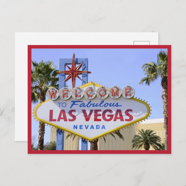 Carte postale Red Nevada Affiche de bienvenue Las  (Devant / Derrière)