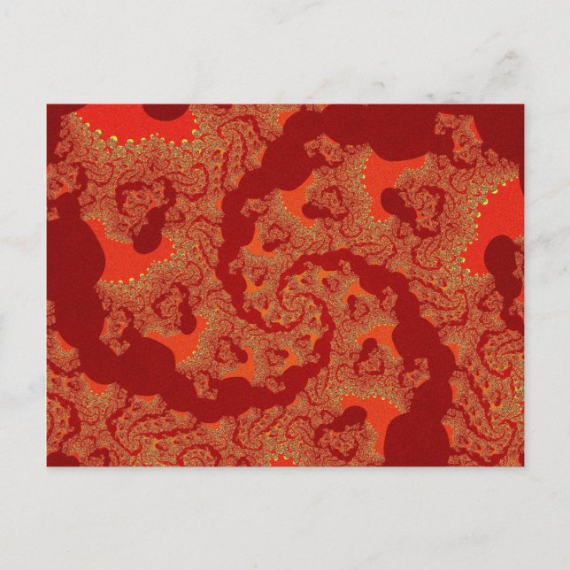 Carte Postale Red Orange Swirl (Devant)