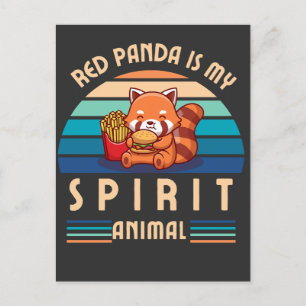 Carte Postale Red Panda est mon animal d'esprit