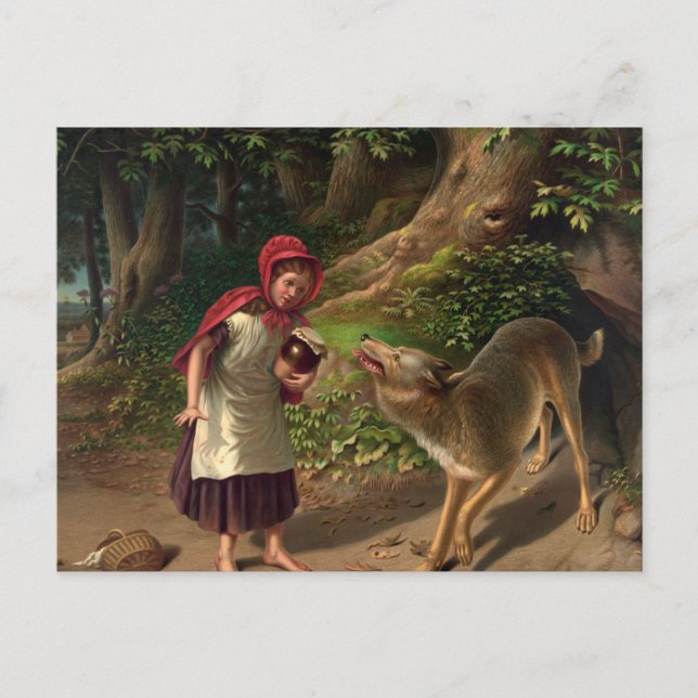 Carte Postale Red-Ridinghood et le loup par William Beard (Devant)