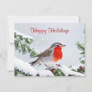 Carte postale Red Robin Holiday Christmas
