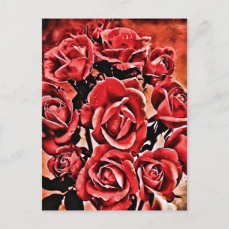 Carte Postale Red Roses