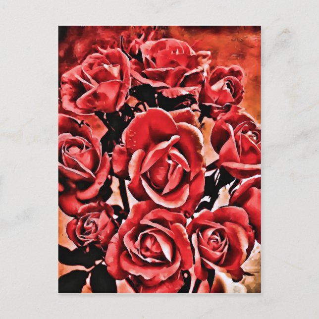 Carte Postale Red Roses (Devant)