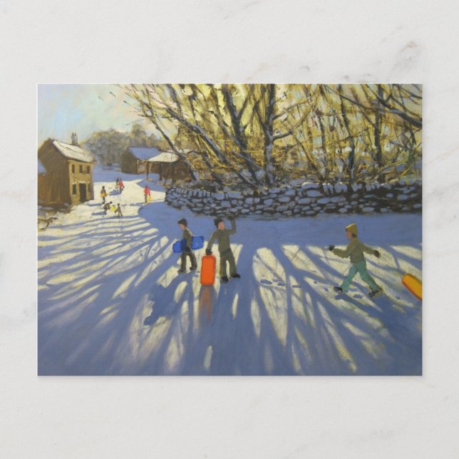 Carte Postale Red sledge Monyash Derbyshire (Devant)