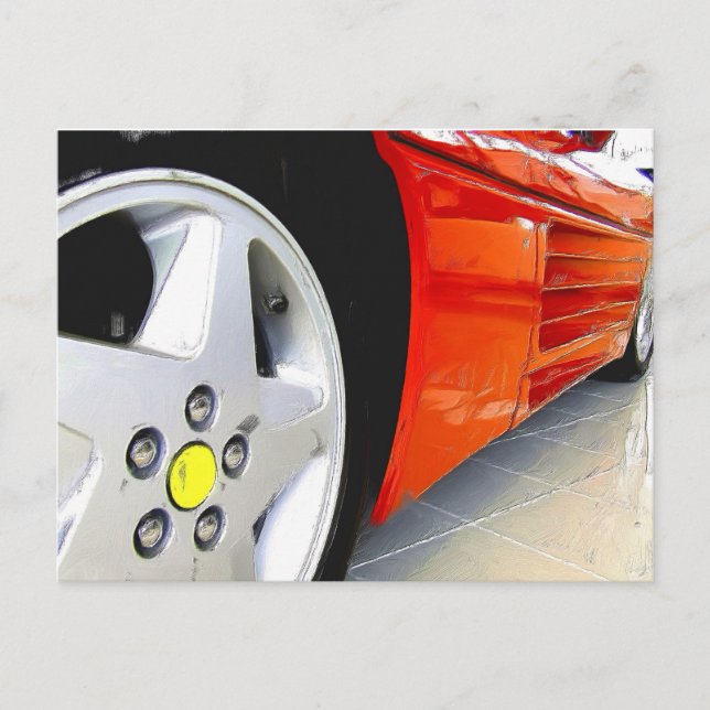 Carte postale Red Sports Car (Devant)