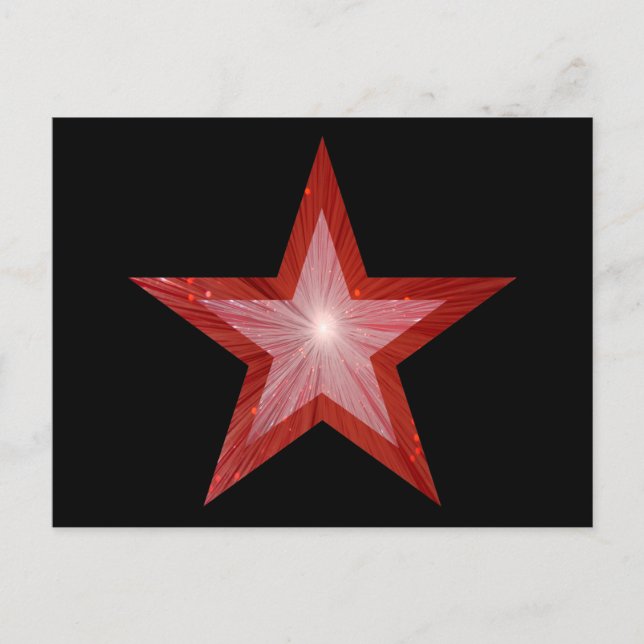Carte postale Red Star noir (Devant)