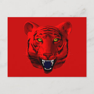 Carte Postale Red Tiger