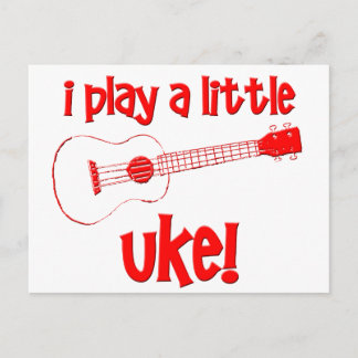 Carte Postale Red Ukulele