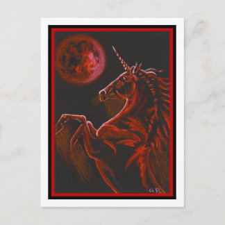Carte postale Red Unicorn