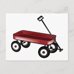 Carte Postale Red Wagon