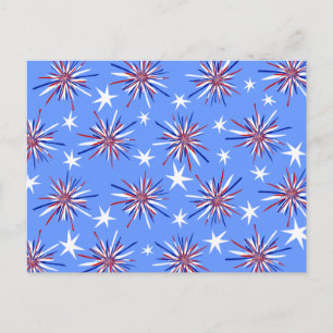 Carte Postale Red White & Blue Starburbs